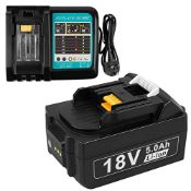 RRP £59.17 18V Battery and Charger for Makita LXT ASUNCELL 18V