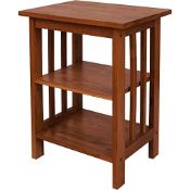 RRP £55.73 AERATI Side Table End Table with Grid Frame and 2 Storage