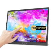 RRP £133.99 Portable Monitor Touchscreen 14 inch HDR FHD 1920 x