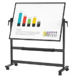 RRP £118.25 VIZ-PRO Double-Sided Magnetic Mobile Whiteboard