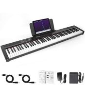 RRP £161.90 Kmise Piano Keyboard 88 Key Full Size Semi Weighted