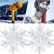 RRP £11.15 2pcs Snowboard Stomp Pad-3D Clear Snowflake Anti-Slip