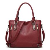 RRP £26.46 Ladies Leather Handbag Designer Top Handle Bag Vintage