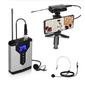 RRP £37.85 Depusheng Wireless System with Headset Mic/Lavalier