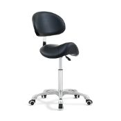 RRP £121.73 Saddle Stool Chair with Back Support Rolling Esthetician