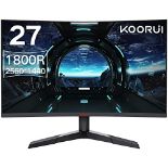 RRP £179.77 KOORUI 27-Inch Gaming Monitor