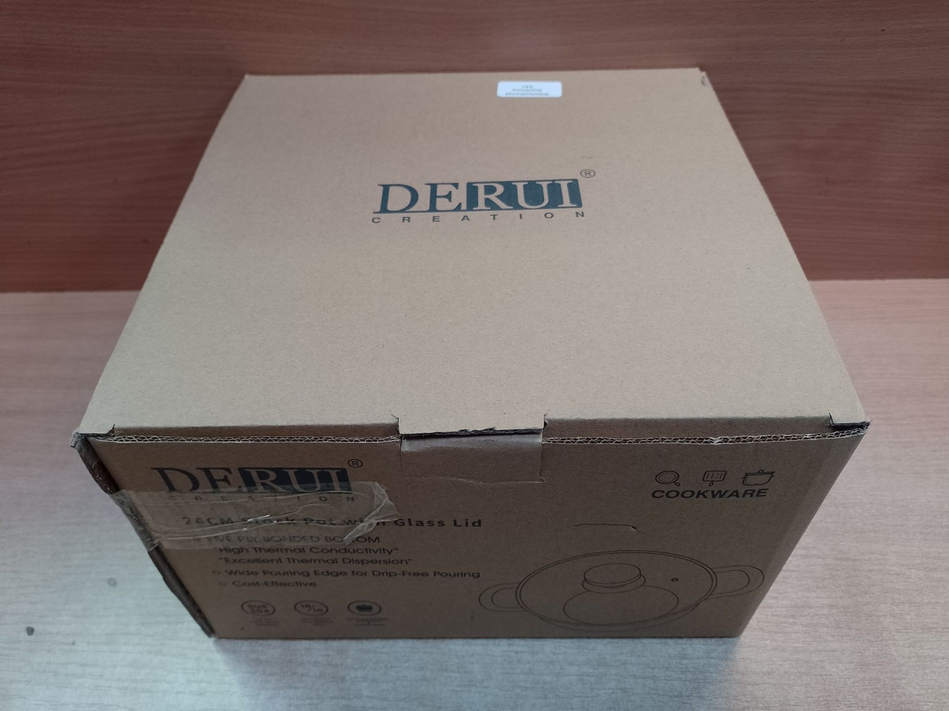 RRP £40.19 DERUI CREATION Stainless Steel Stock Pot with Lid Induction - Image 2 of 2