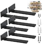 RRP £43.54 MLOQI Industrial Shelf Brackets for Wood Floating Shelf