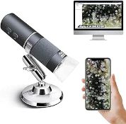 RRP £60.29 Ninyoon 4K WiFi Microscope with Professional Stand for iPhone/Android PC