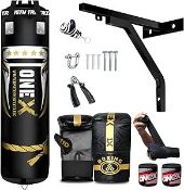 RRP £64.75 ONEX Heavy Filled 11 Piece 4ft Boxing Punch Bag Set