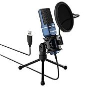 RRP £30.14 TONOR PC Microphone USB Computer Cardioid Condenser