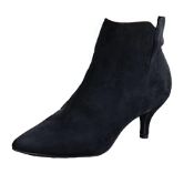 RRP £27.70 Women's Classic Pointed Toe Boot Low Kitten Heel Boots