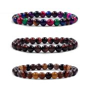 RRP £5.57 Katomi Bracelets Women Natural Gemstones Yoga Reiki