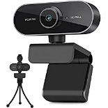 RRP £25.43 Webcam with Microphone and Tripod for PC