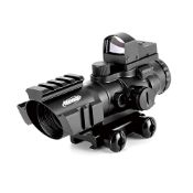 RRP £100.49 Aomekie Riflescope 4X32 and Red Dot Holographic Riflescope
