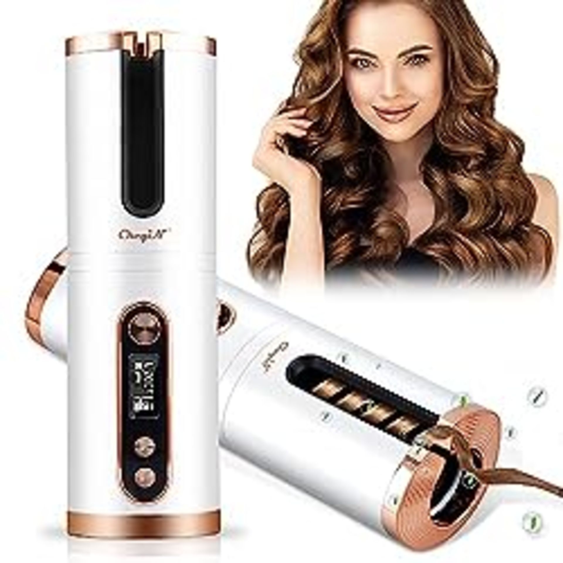 RRP £45.55 CkeyiN Automatic Hair Curler Cordless Curling Iron