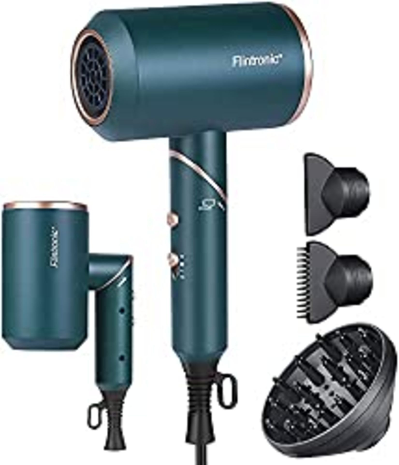 RRP £29.01 Flintronic Foldable Hair Dryer 2000W Powerful AC Motor