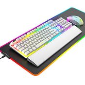 RRP £29.57 RGB Wired Keyboard Mouse Combo Mechanical Feel USB