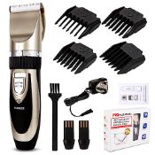 RRP £24.56 Super Quiet Cordless Clipper for Hair Rechargeable