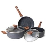 RRP £50.24 Non Stick Pots and Pans Set Induction Hob Pots