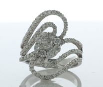 18ct White Gold Dress Cluster Diamond Ring 1.88 Carats - Valued By IDI £12,270.00 - This gorgeous