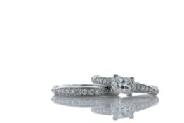 Platinum Matching Bridal Set Gia E Vs2 (0.76) 1.11 Carats - Valued By GIE £34,210.00 - One beautiful