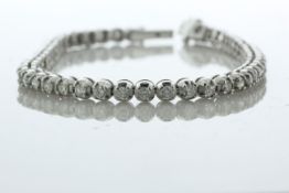 18ct White Gold Tennis Diamond Bracelet 2.39 Carats - Valued By GIE £18,465.00 - Fifty one round