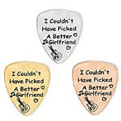 RRP £12.64 JIYAOANDX 3PC Husband Guitar Bass Pick Set Boyfriend