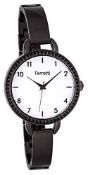 RRP £17.27 Ferretti Women's | Gun-Metal Thin Bracelet and Fashion case Watch | FT17204