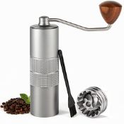 RRP £60.89 CONQUECO Manual Coffee Grinder Burr: Portable Stainless