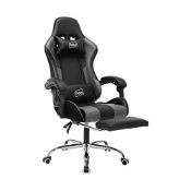 RRP £89.32 Neo Leather & Fabric Gaming Racing Chair Footrest