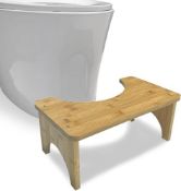 RRP £21.20 wyewye Bamboo Squatting Potty for Adult Toilet Stool