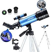 RRP £81.83 Telescopes for Kids Beginners Adults 70mm with Adjustable
