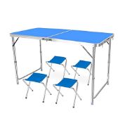 RRP £50.24 FOLDING CAMPING TABLE AND CHAIRS 4 FOLDABLE PICNIC