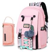 RRP £22.32 Bevalsa Backpack with Pen Pencil Bag Case Pouch Set