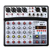 RRP £64.28 BOMGE 6 channel dj audio mixer with MP3 USB Bluetooth