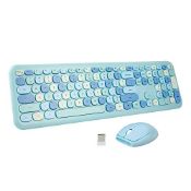 RRP £31.25 DD Blue wireless keyboard and mouse