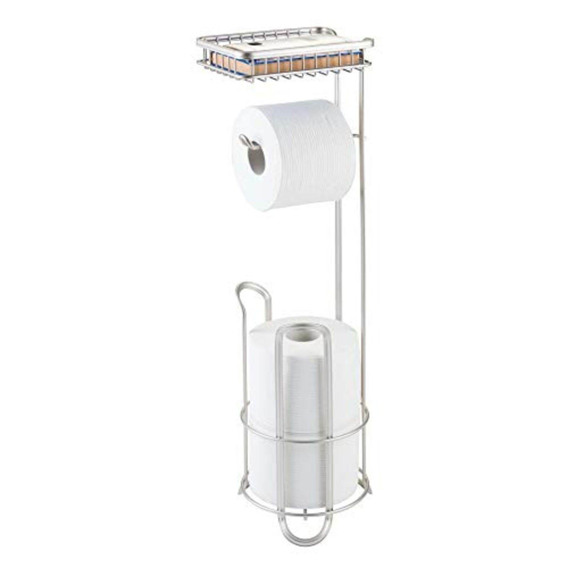 RRP £25.11 mDesign Freestanding Toilet Paper Holder and Dispenser