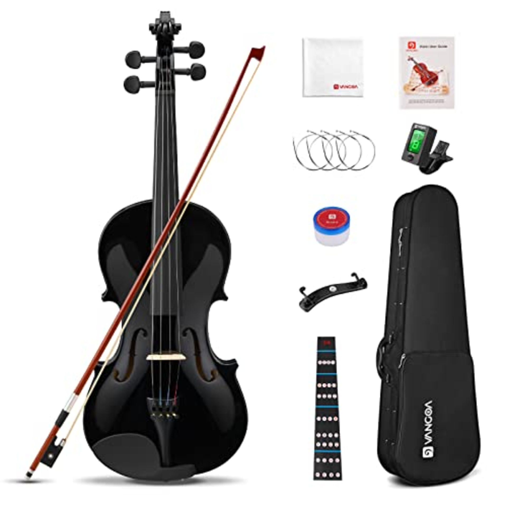 RRP £96.64 Vangoa 4/4 Violin Adult Full Size Acoustic Violin Fiddle