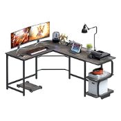 RRP £165.69 Ulifance L Shape Desk with Shelves Reversible Round