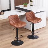 RRP £256.82 YOUTASTE Bar Stools Set of 2 Adjustable Breakfast Barstools