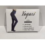 RRP £19.94 YAGAXI Fleece Lined Opaque Patterned Tights for Women