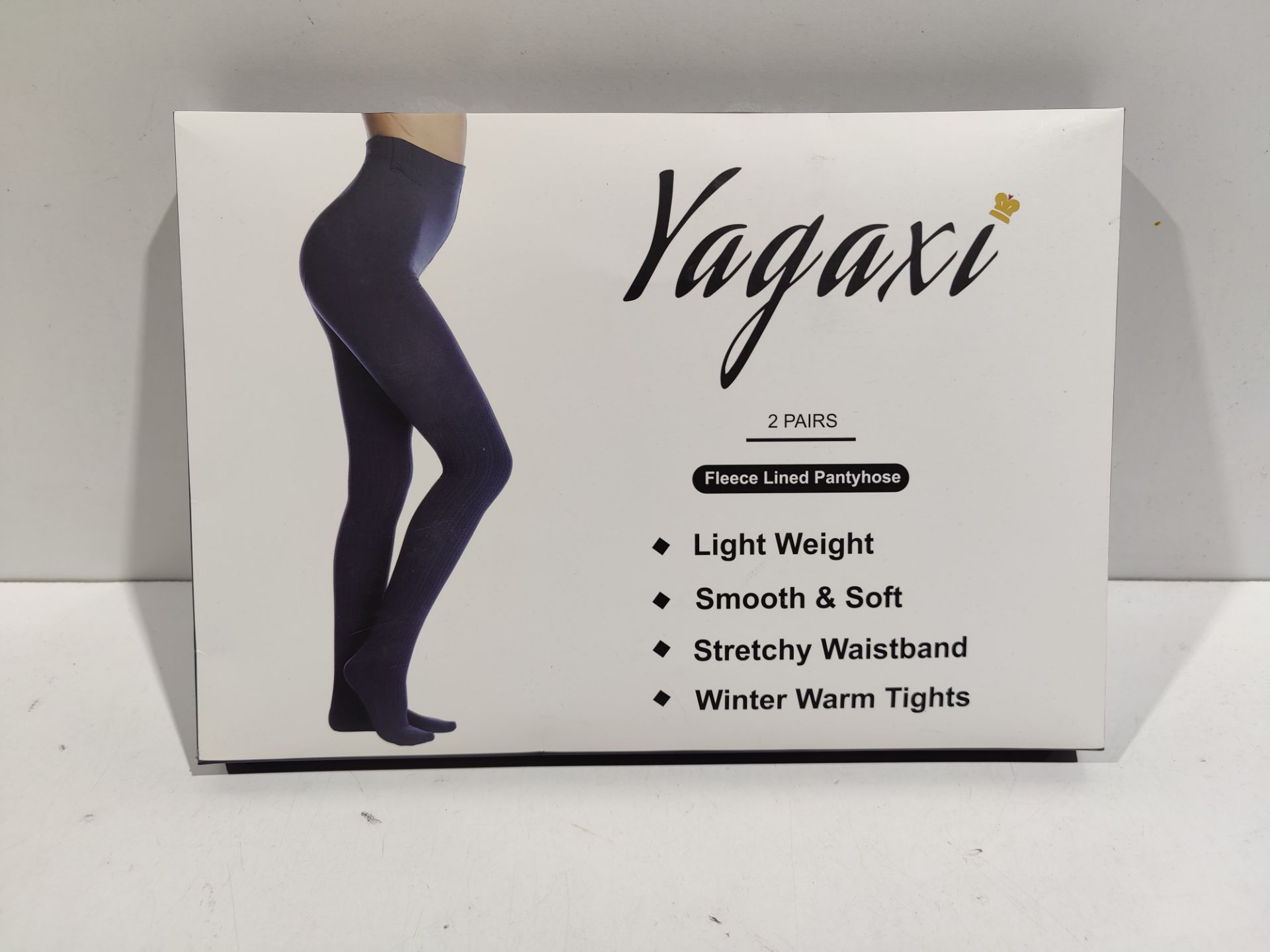 RRP £19.94 YAGAXI Fleece Lined Opaque Patterned Tights for Women