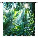 RRP £33.33 YUANZU Tropical Curtains