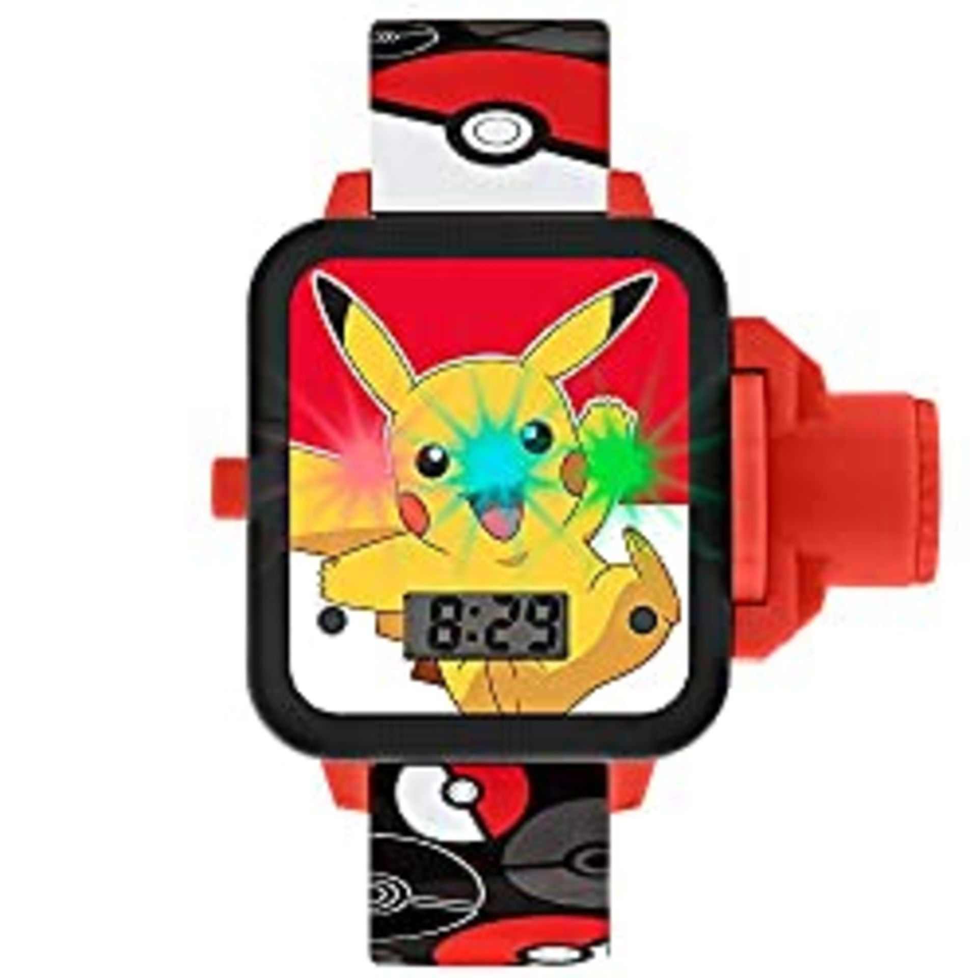 RRP £13.39 Pokemon Unisex-Kid's Digital Quartz Watch with Silicone Strap POK4280