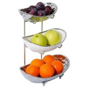 RRP £44.65 JANERIW Fruit Bowl-3 Tier Ceramic Fruit Basket