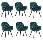 RRP £206.59 AINPECCA Dining chairs with Velvet Thick Padded Upholstered