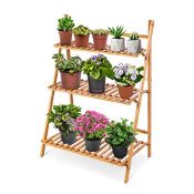 RRP £47.93 Ejoyous Bamboo Plant Flower Stand