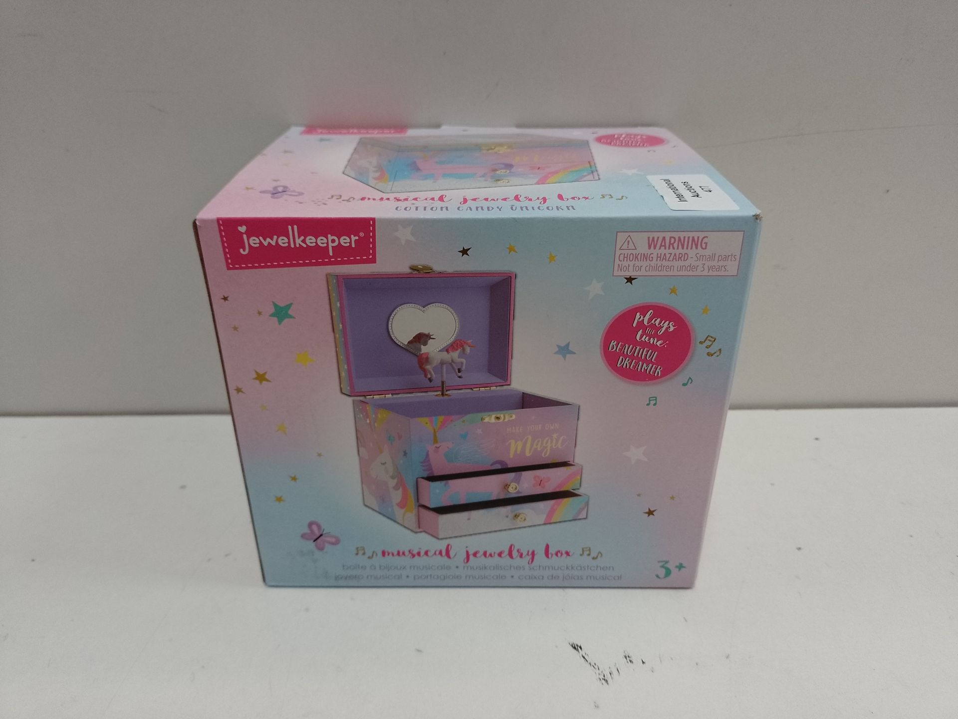 RRP £18.97 Jewelkeeper Girl's Musical Jewellery Storage Box with Spinning Unicorn - Image 2 of 2