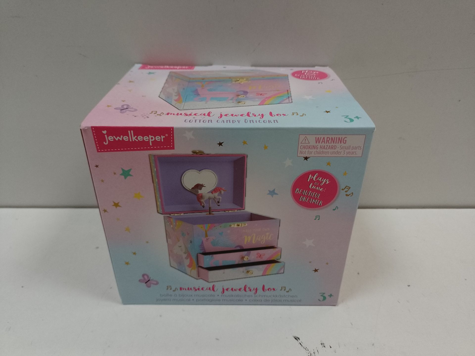 RRP £18.97 Jewelkeeper Girl's Musical Jewellery Storage Box with Spinning Unicorn - Image 2 of 2
